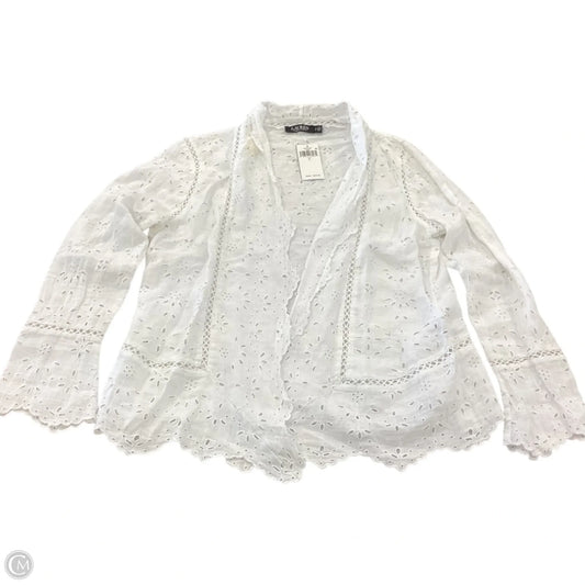 Top Long Sleeve By Lauren By Ralph Lauren In White, Size: L