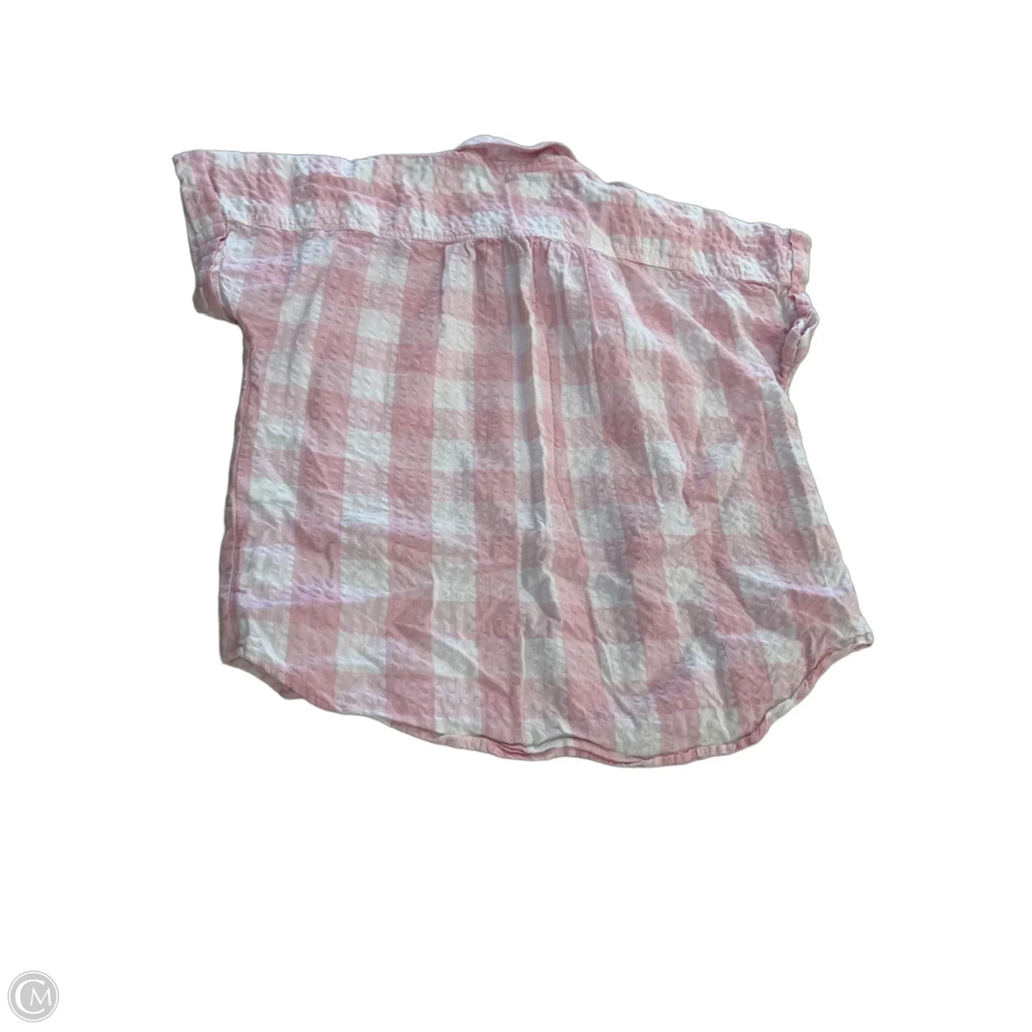 Top Short Sleeve By Style And Company In Pink & White, Size: Xlp