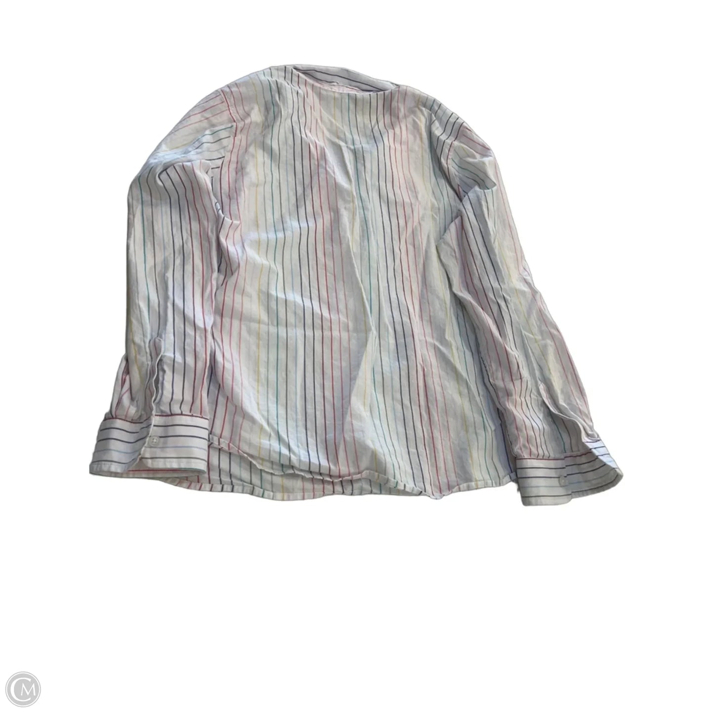Top Long Sleeve By Talbots In Striped Pattern, Size: 1x