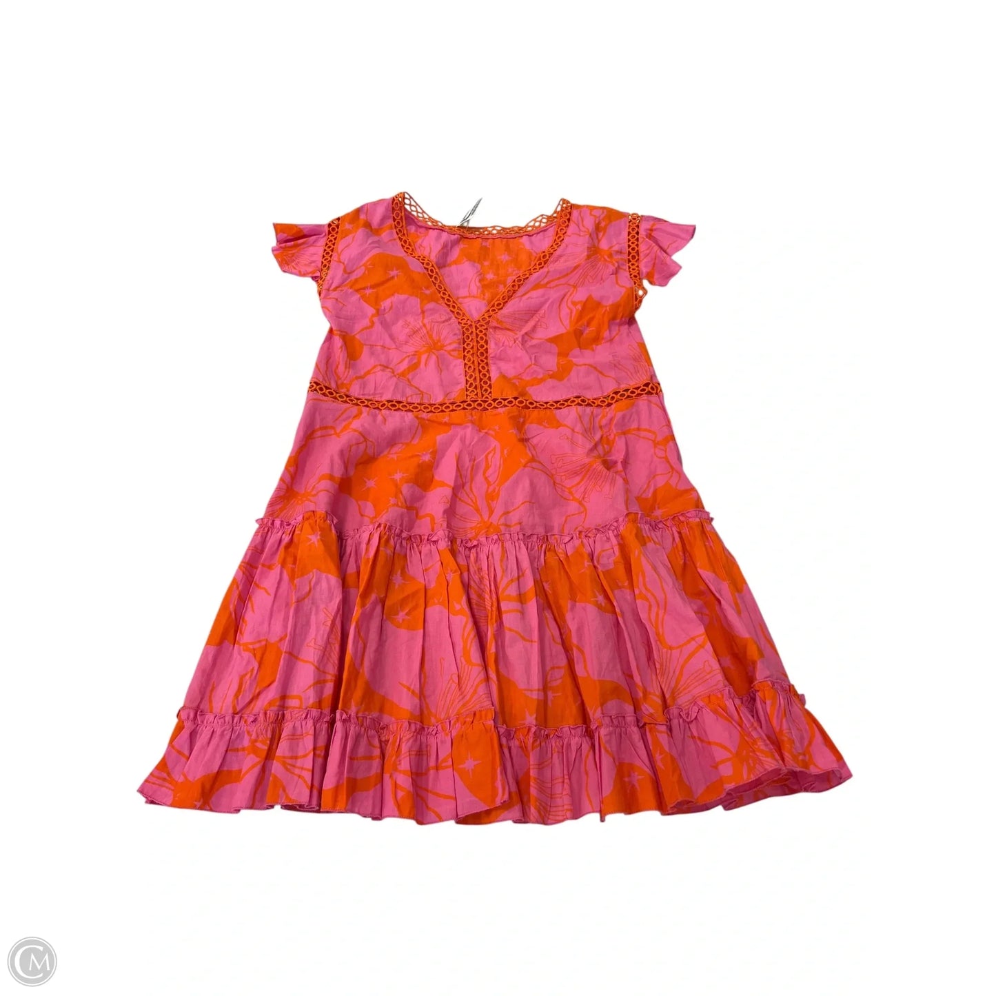 Dress Casual Short By Clothes Mentor In Orange & Pink, Size: S