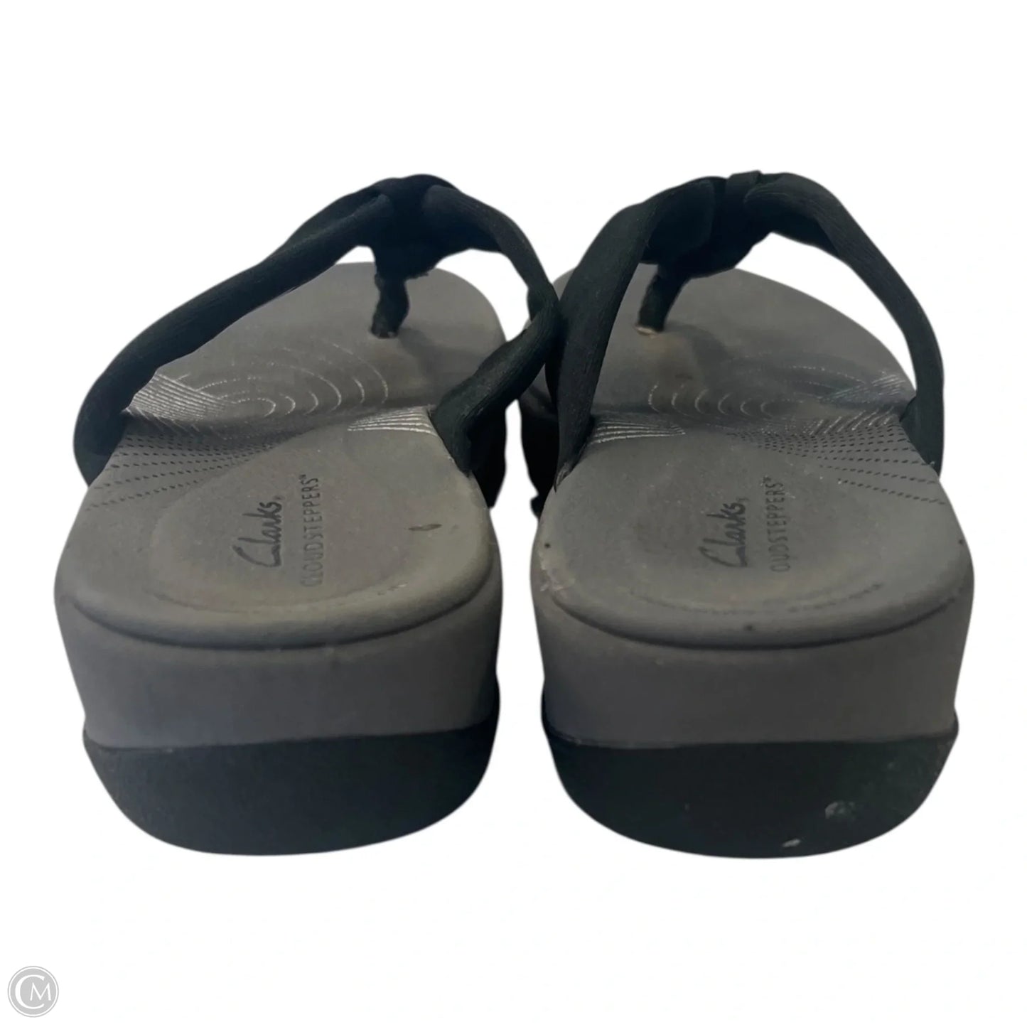 Sandals Flip Flops By Clarks In Black, Size: 7
