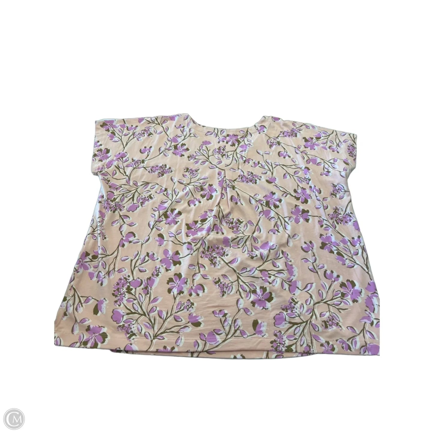 Top Short Sleeve By J. Jill In Floral Print, Size: L