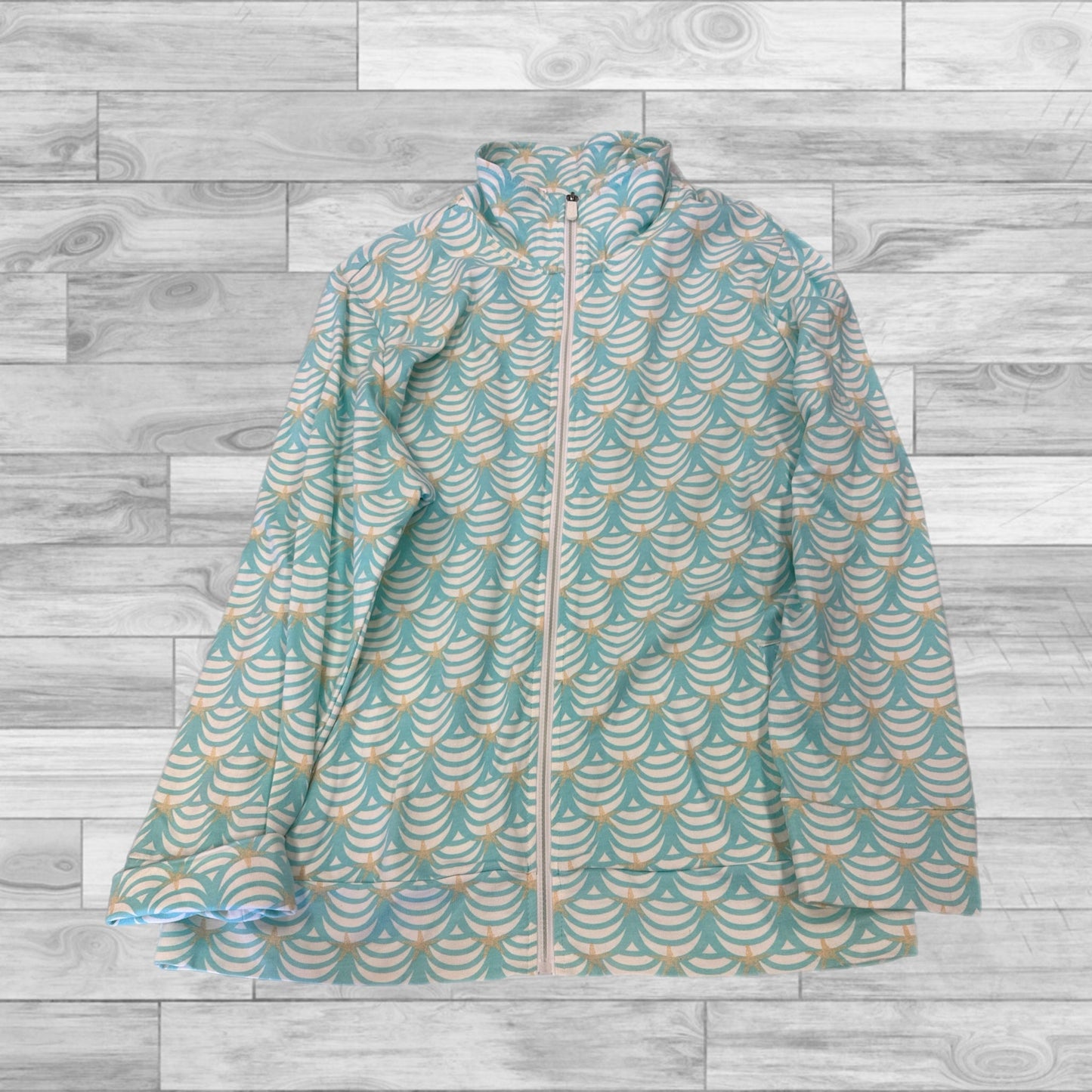 Aqua Sweatshirt Hoodie Cmc, Size 1x