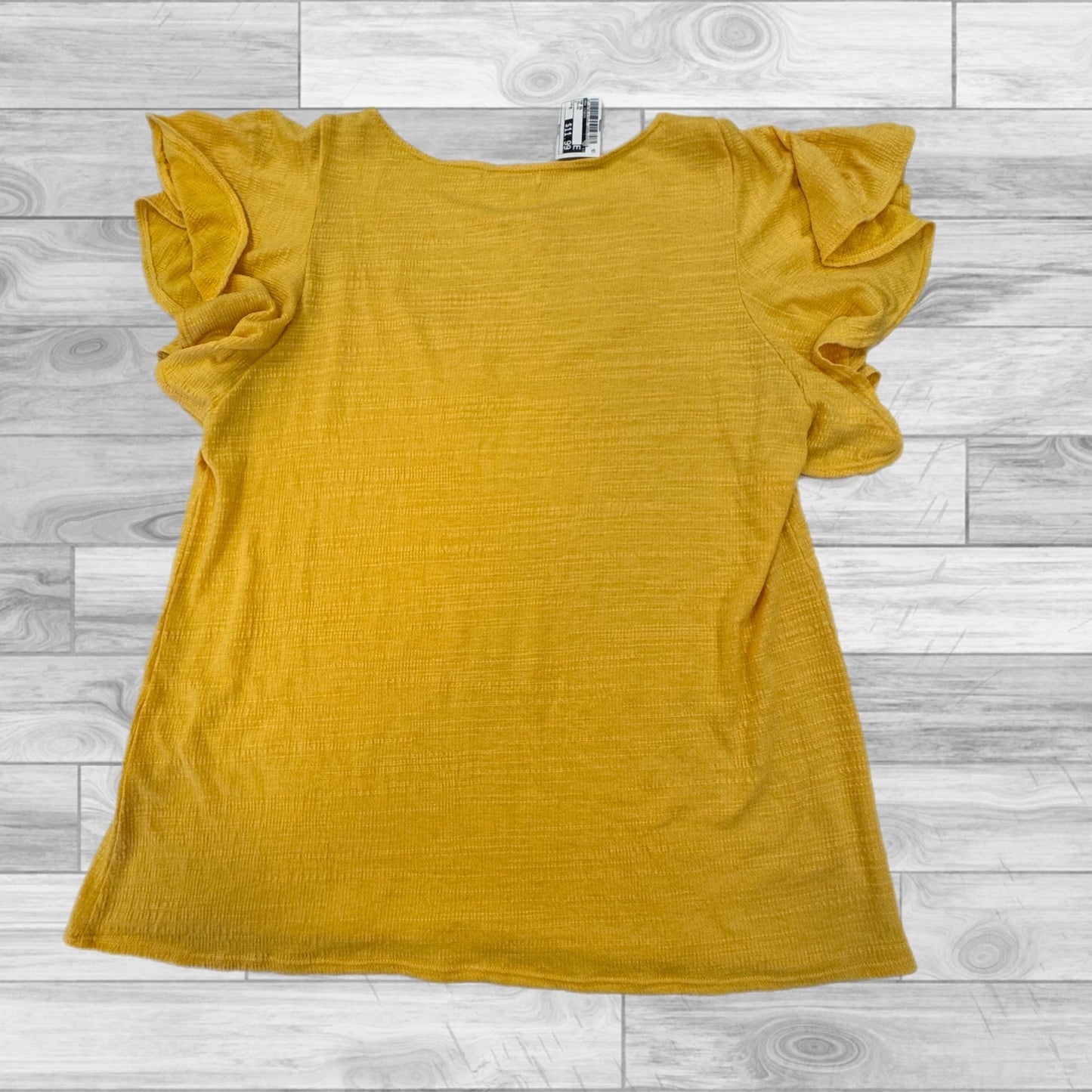 Yellow Top Short Sleeve Max Studio, Size M