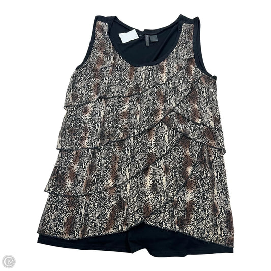 Top Sleeveless By Nue Options In Animal Print, Size: Xl