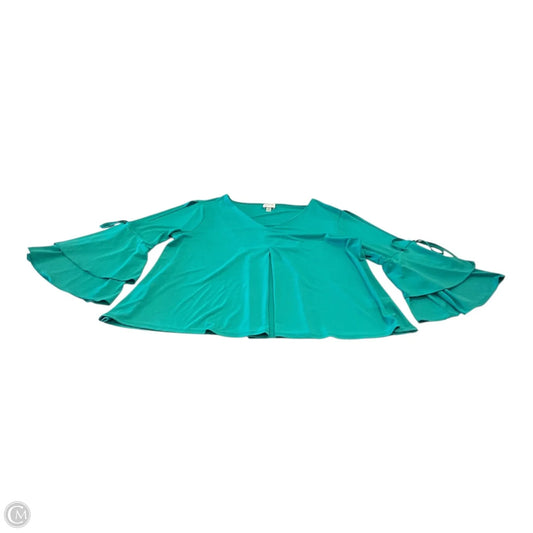 Top Long Sleeve By Cupio In Green, Size: L