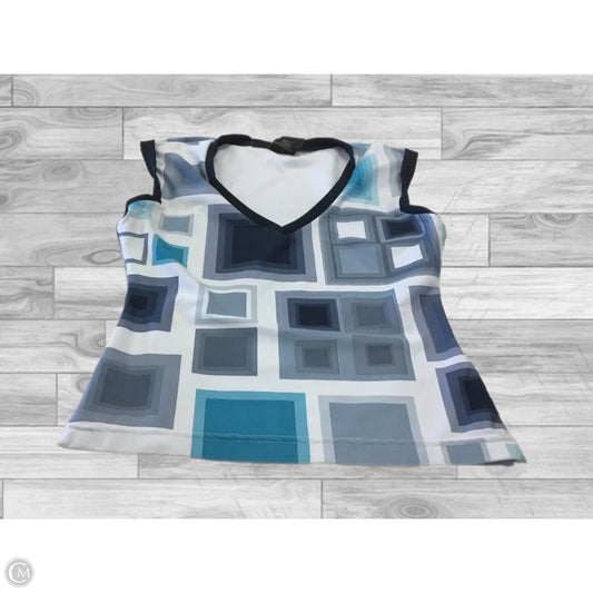 Athletic Tank Top By Nike In Grey & White, Size: S