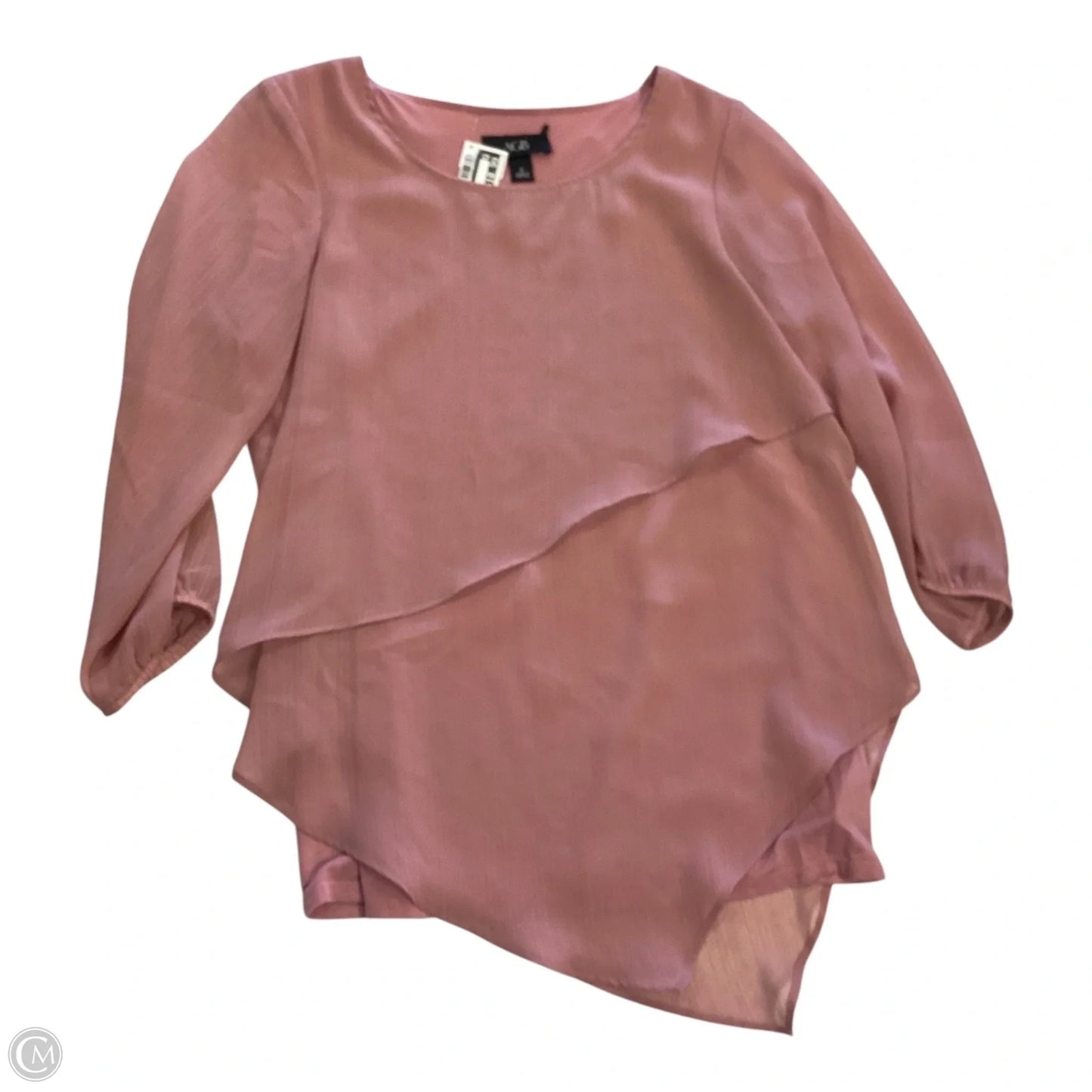 Top Long Sleeve By Agb In Pink, Size: S