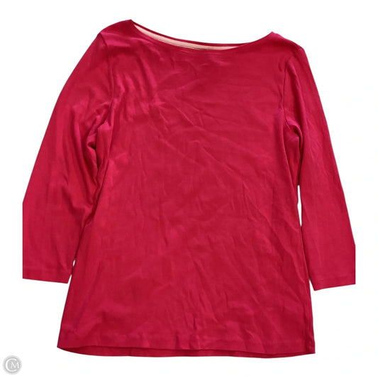Top Long Sleeve Basic By Talbots In Pink, Size: M