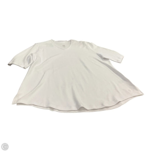 Top Short Sleeve Basic By Isaac Mizrahi In White, Size: Xl