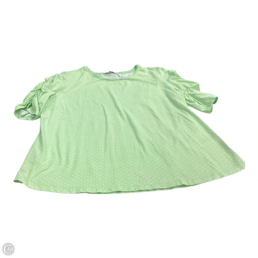 Top Short Sleeve By Isaac Mizrahi In Polkadot Pattern, Size: Xl