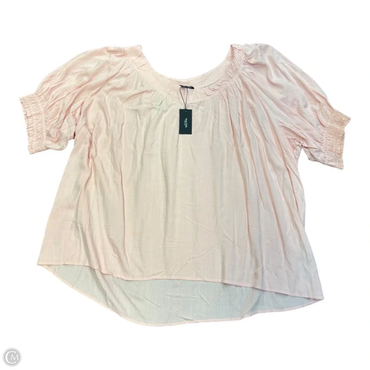 Top 3/4 Sleeve By Cmc In Pink, Size: 5x