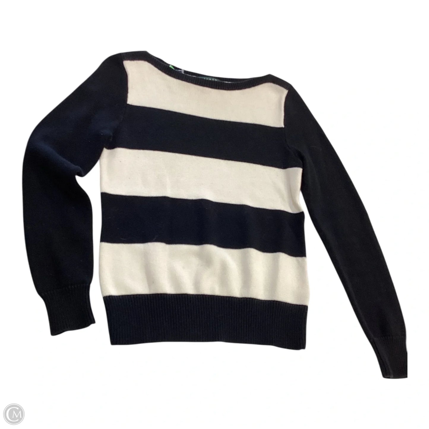 Sweater By Ralph Lauren In Black & White, Size: M