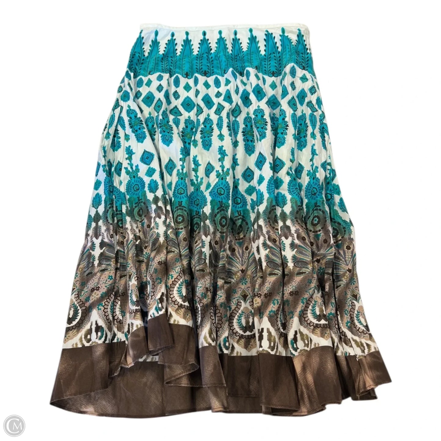 Top 3/4 Sleeve By Colleen Lopez In Tropical Print, Size: M