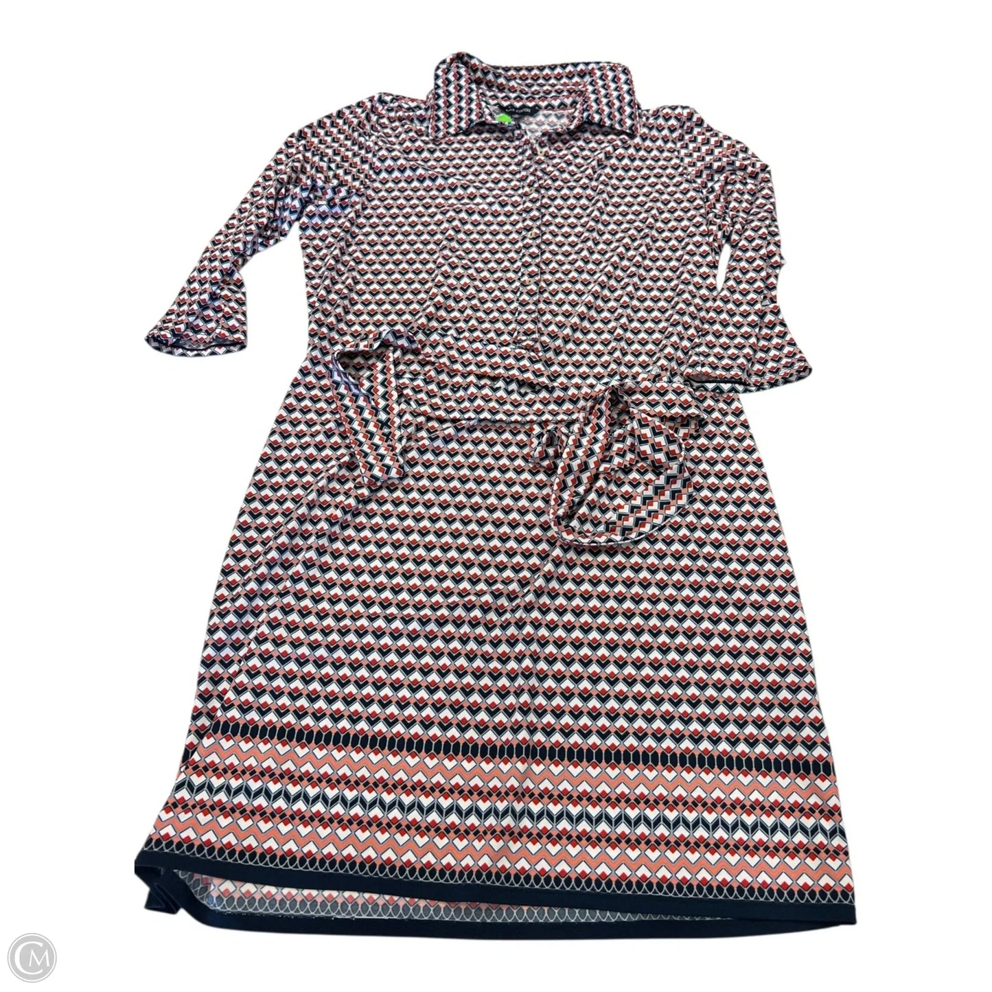 Dress Casual Short By Max Edition In Blue & Red & White, Size: Xl