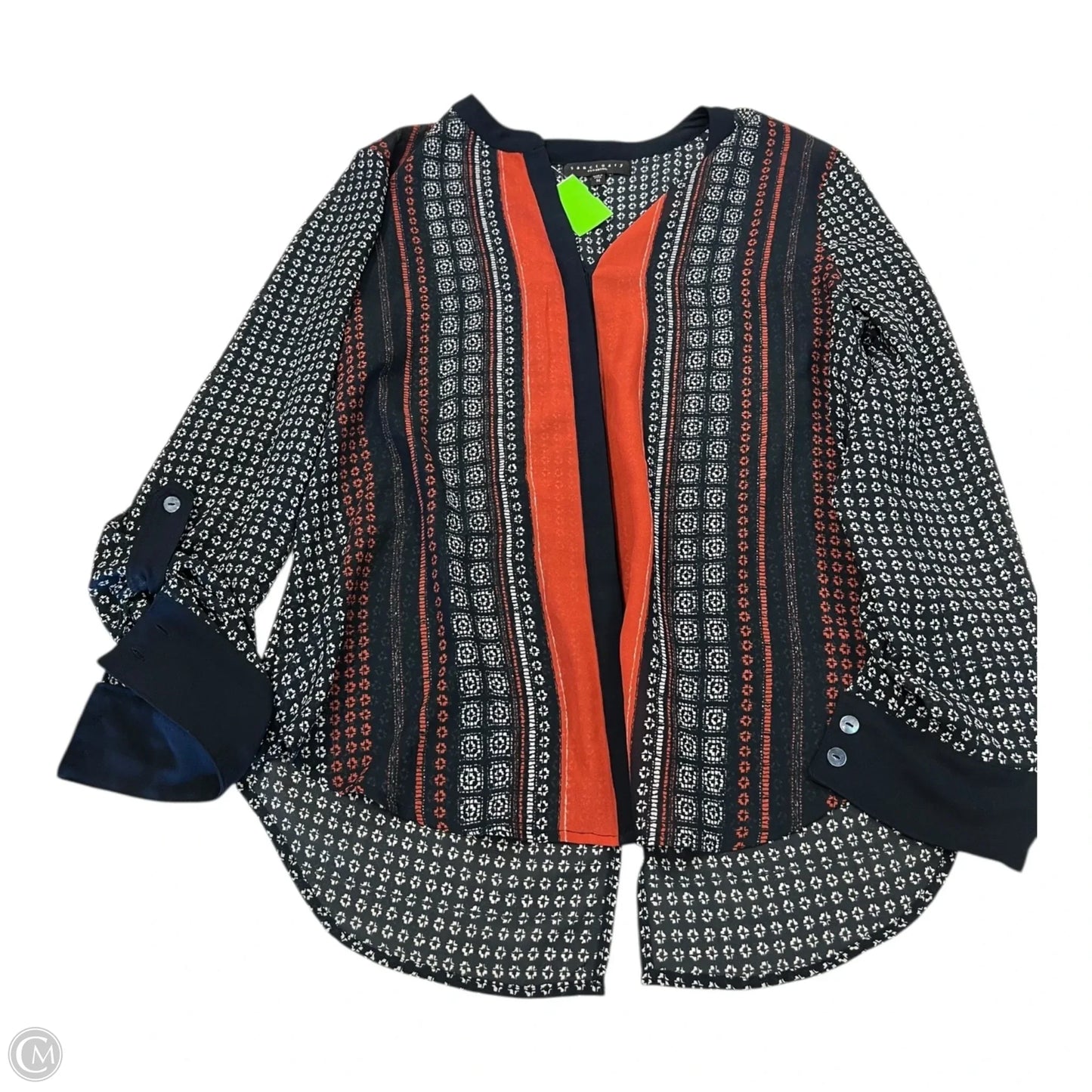 Top Long Sleeve By Sanctuary In Blue & Red & White, Size: M