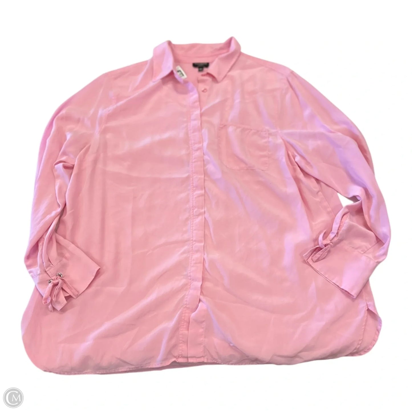 Top Long Sleeve By Talbots In Pink, Size: Xl