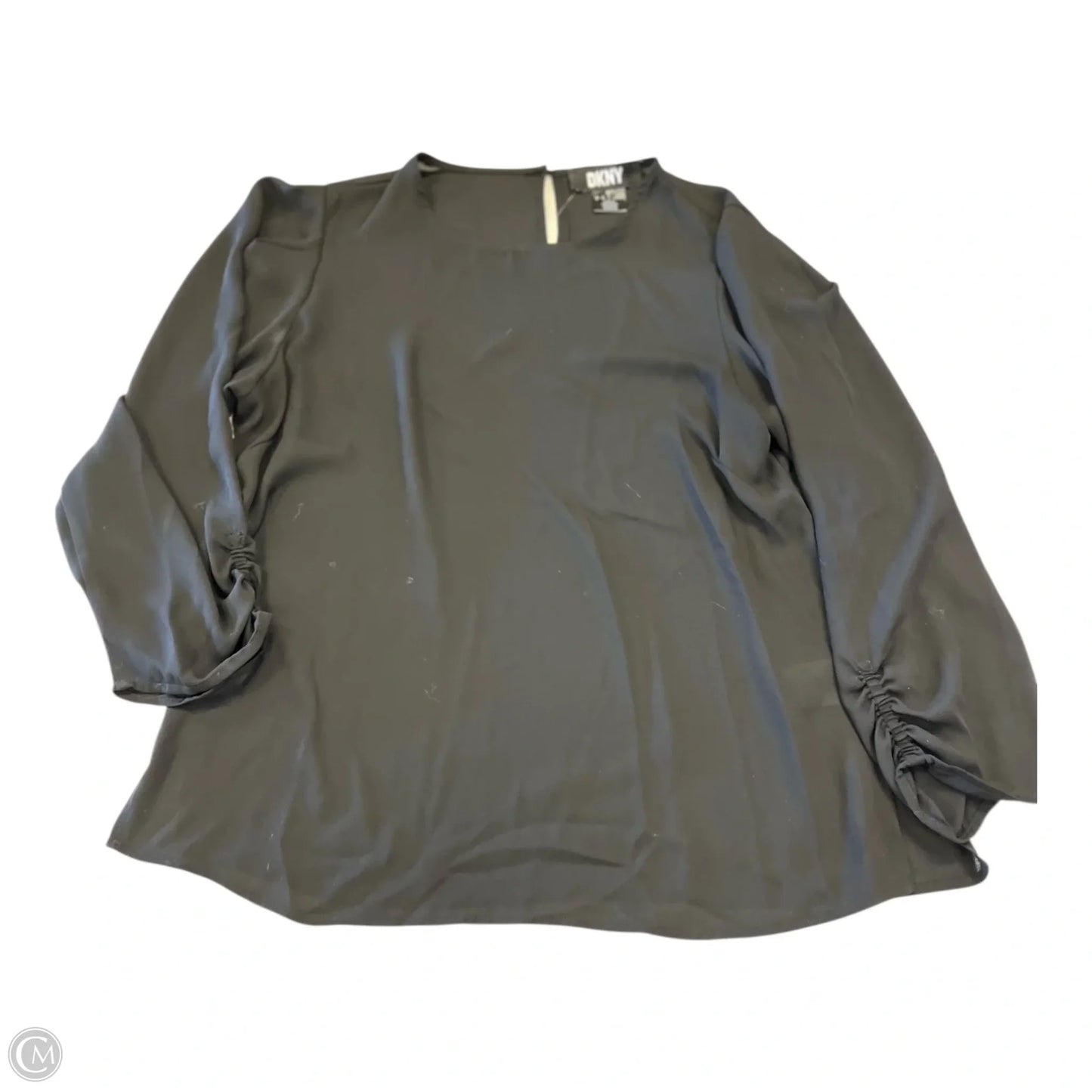 Top 3/4 Sleeve By Dkny In Black, Size: M