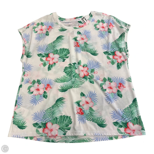 Top Short Sleeve By Tommy Bahama In Floral Print, Size: M