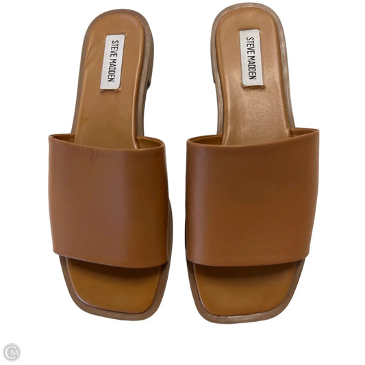 Sandals Flats By Steve Madden In Tan, Size: 9.5