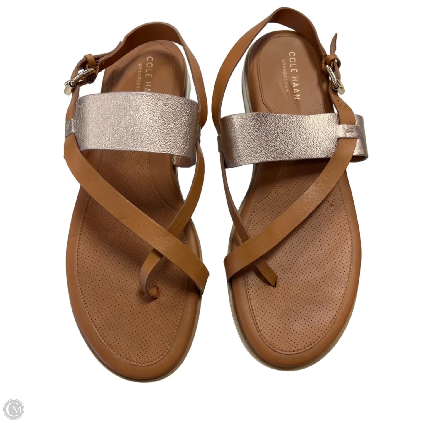 Sandals Flats By Cole-haan In Gold & Tan, Size: 9.5