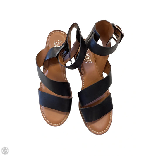 Sandals Heels Block By Franco Sarto In Black, Size: 8