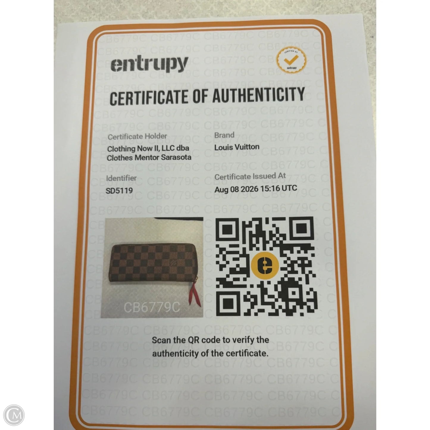 Wallet Luxury Designer By Louis Vuitton, Size: Medium
