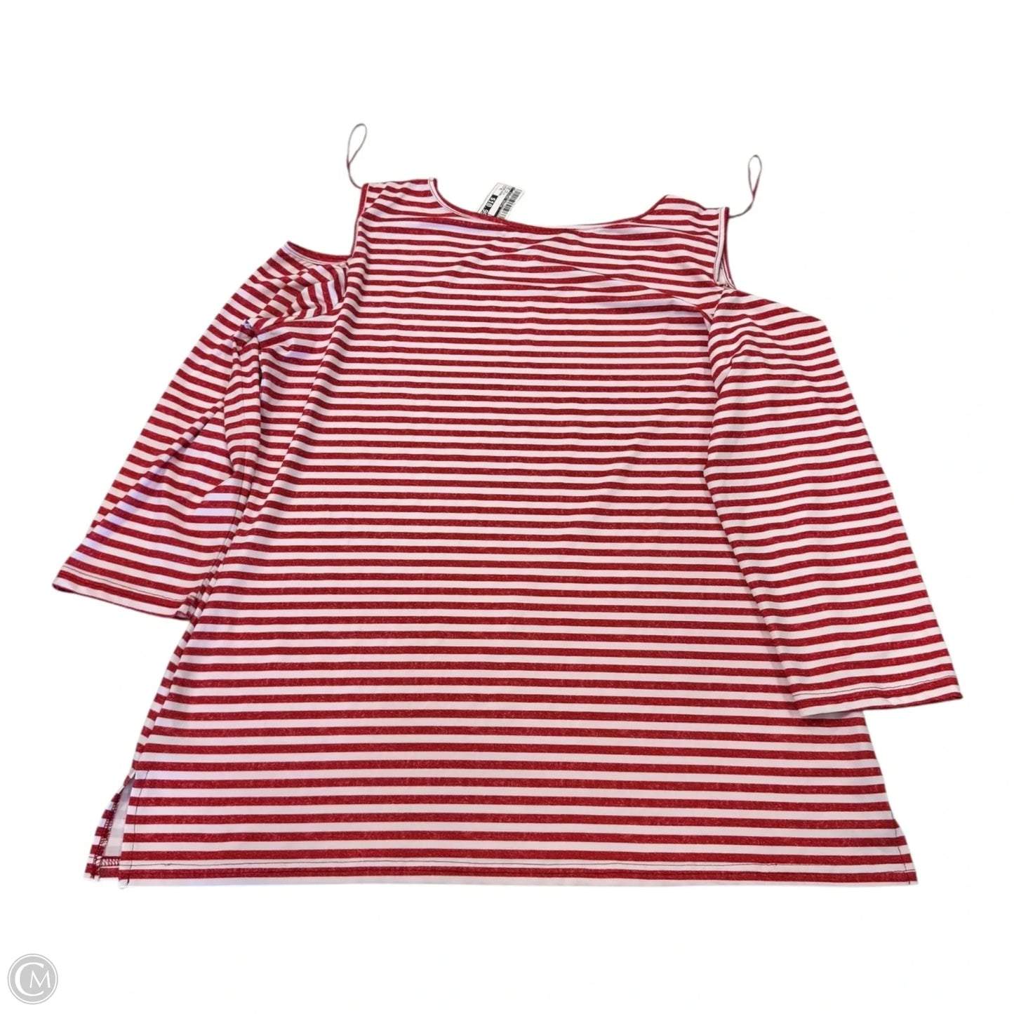 Top Long Sleeve By Clothes Mentor In Red White, Size: Xl