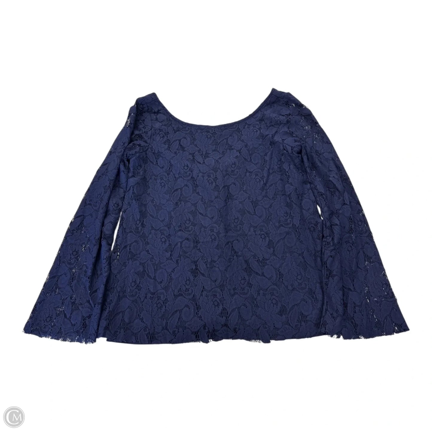 Top Long Sleeve By Zara In Navy, Size: L