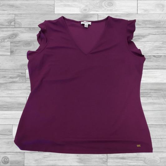Top Sleeveless By Calvin Klein In Purple, Size: Xl
