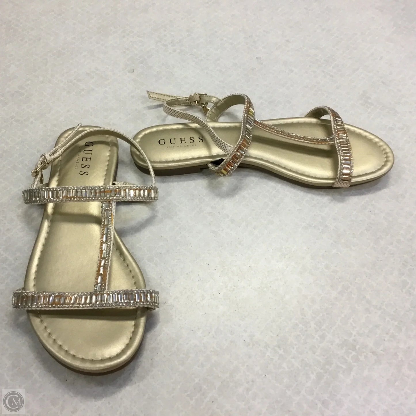 Sandals Flats By Guess In Gold, Size: 7.5