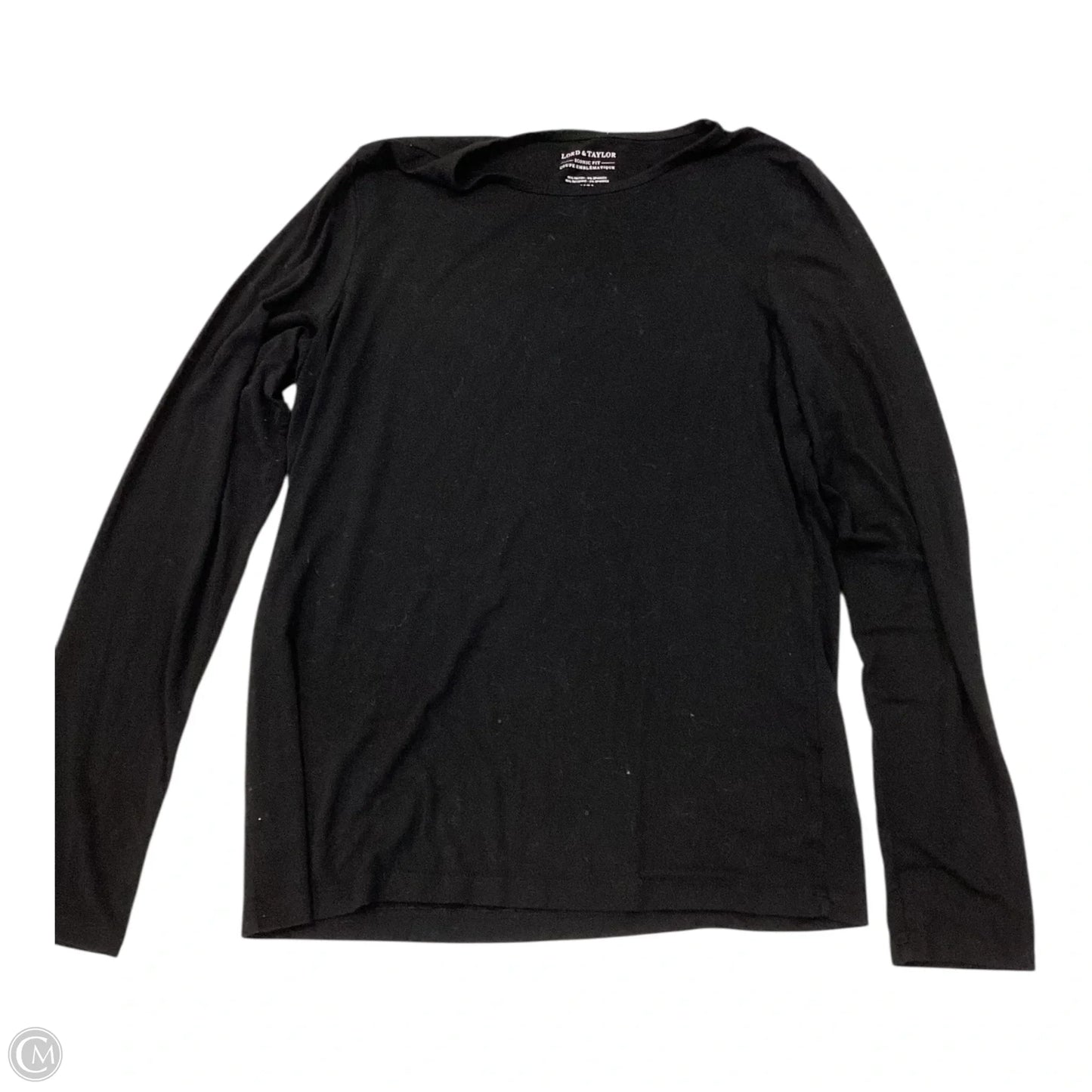 Top Long Sleeve Basic By Lord And Taylor In Black, Size: M