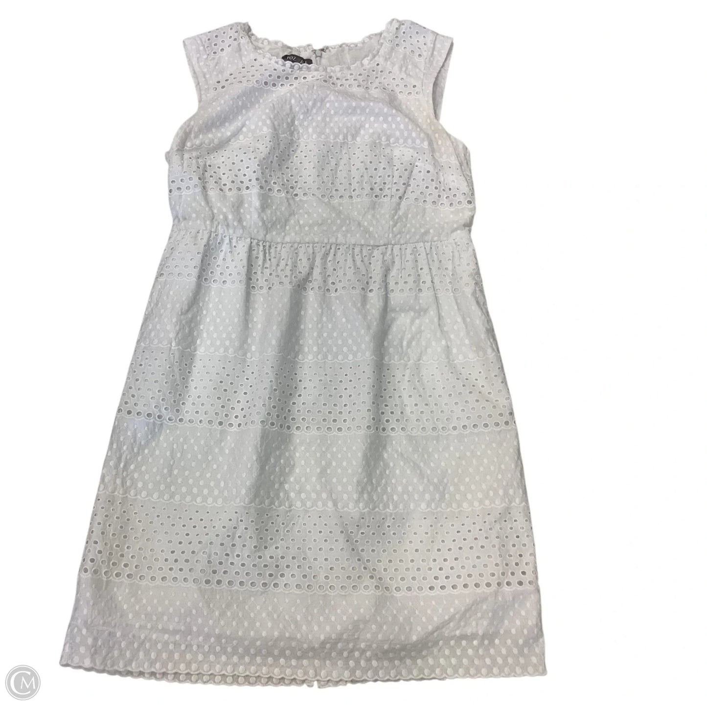 Dress Casual Short By Roz And Ali In White, Size: 14