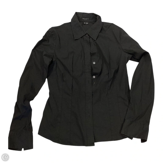 Top Long Sleeve By Theory In Black, Size: M