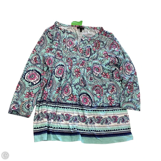 Top 3/4 Sleeve By Talbots In Multi-colored, Size: S