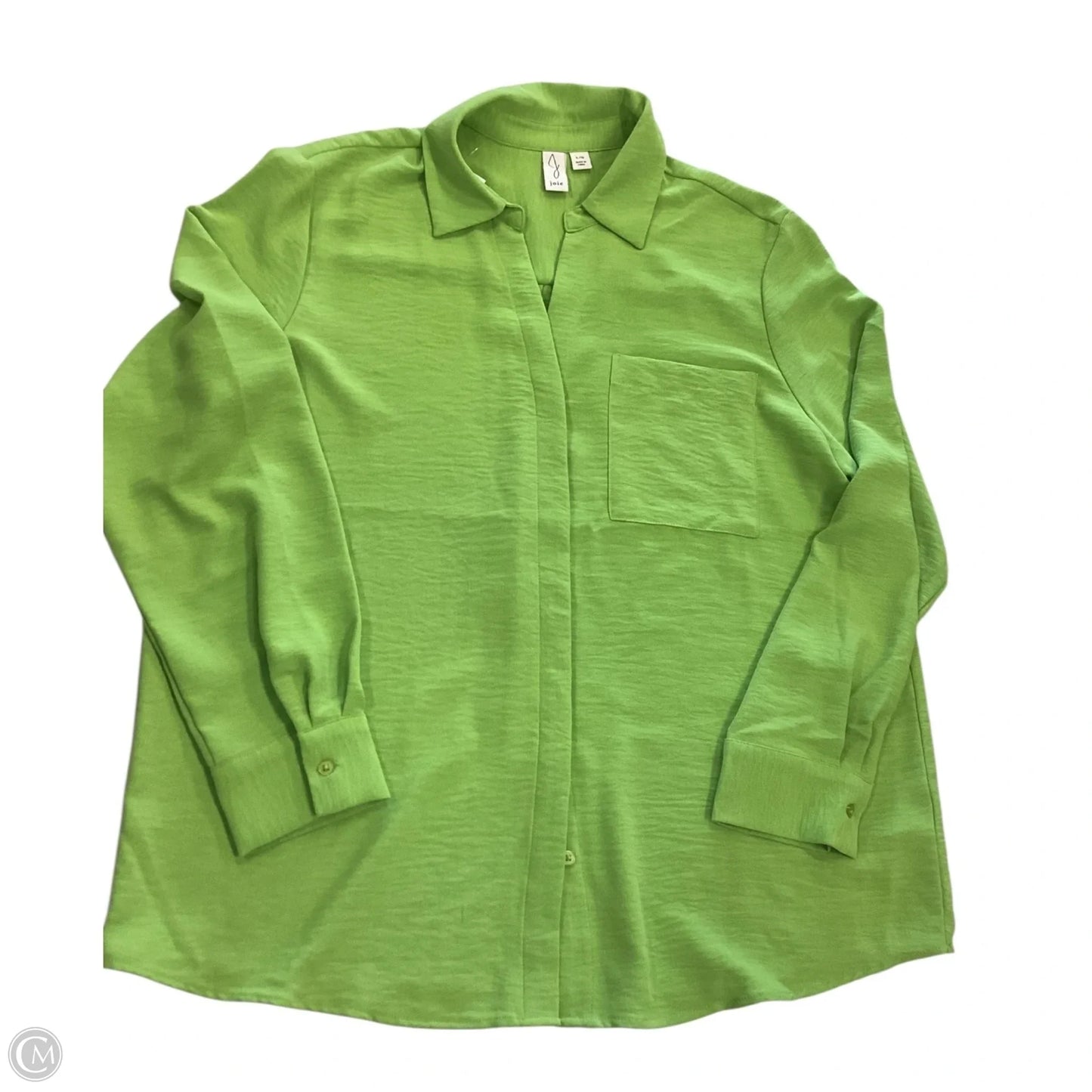 Top Long Sleeve By Joie In Green, Size: L