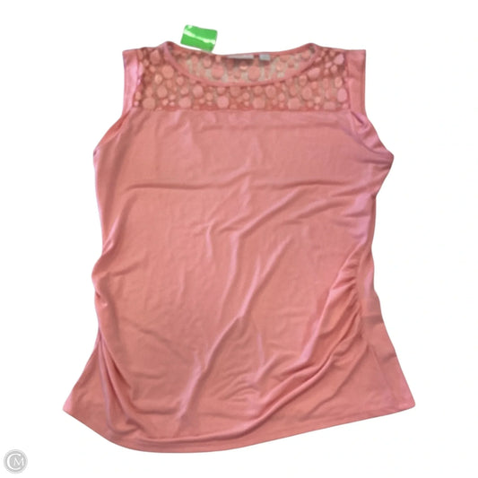 Top Sleeveless By New York And Co In Coral, Size: M