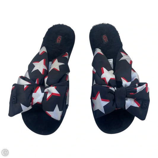 Slippers Designer By Ugg In Red & White, Size: 8