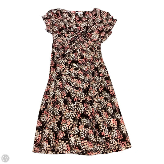 Dress Casual Short By Dressbarn In Orange & Tan, Size: 10