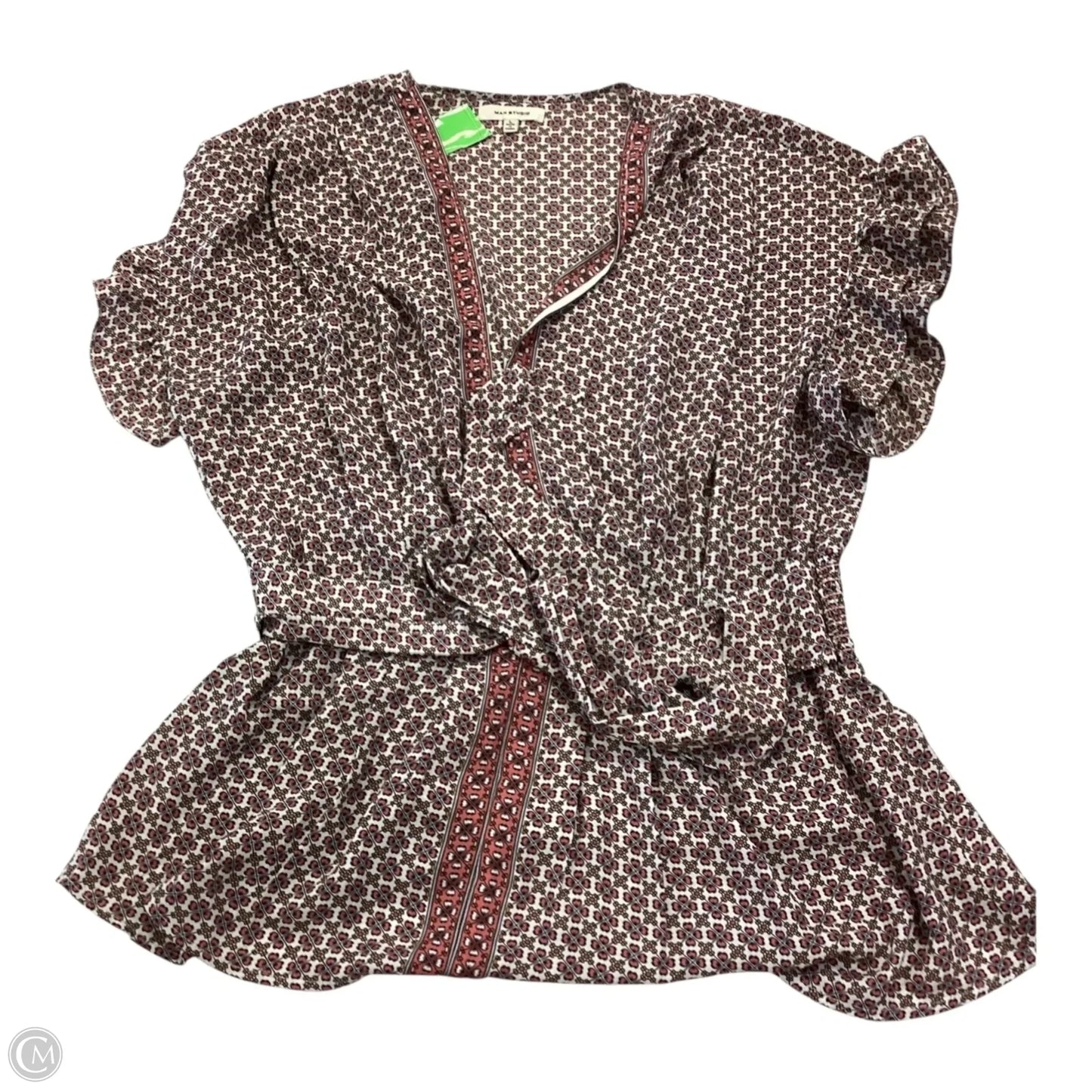 Top Short Sleeve By Max Studio In Red, Size: L