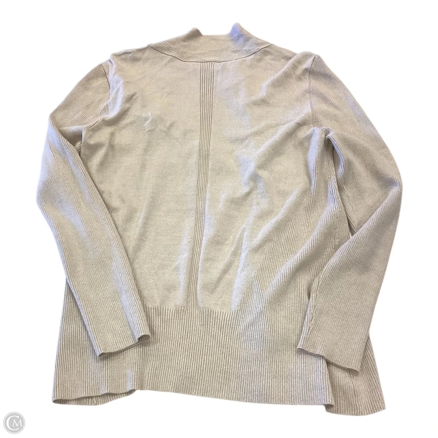 Cardigan By Dana Buchman In Tan, Size: Xl