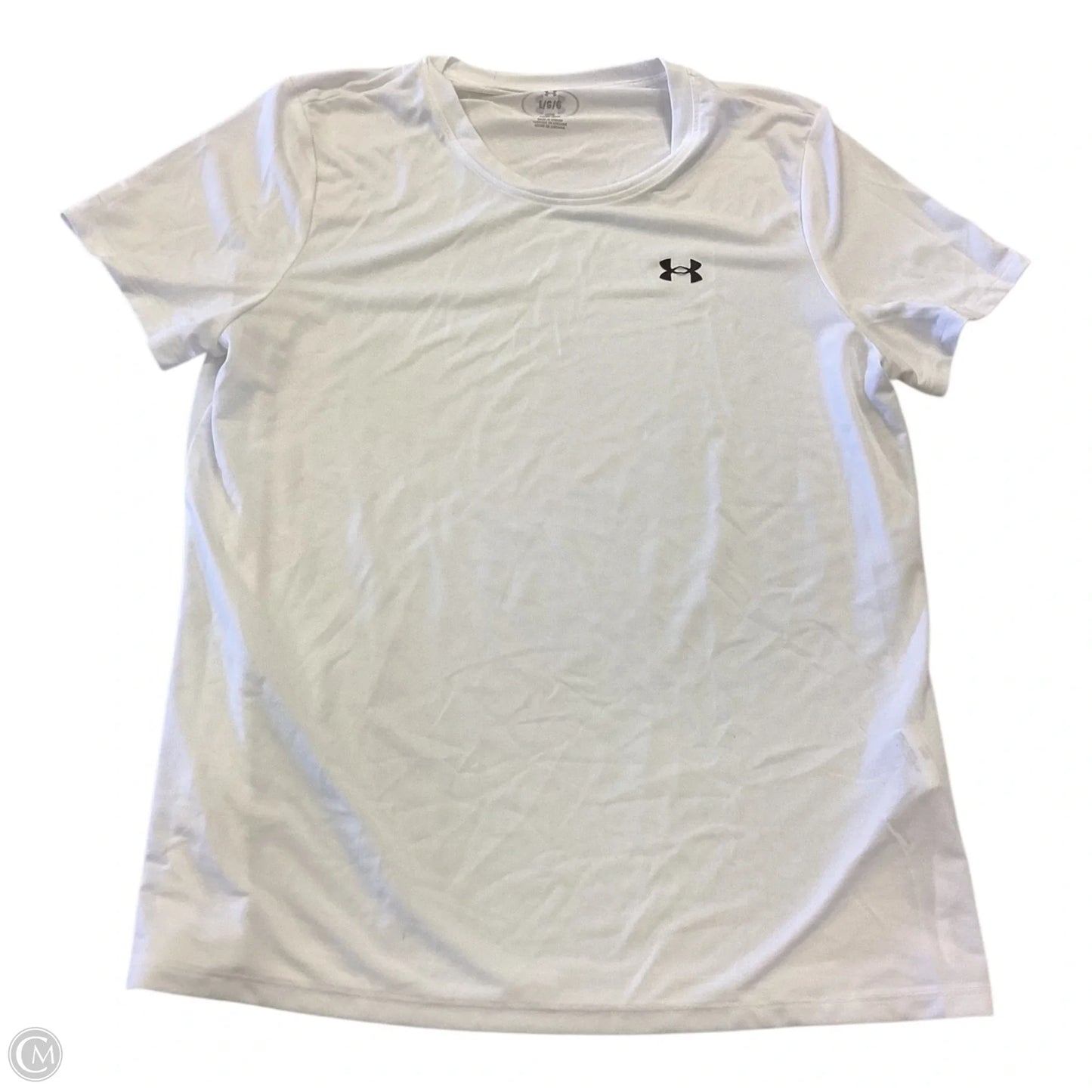 Top Short Sleeve By Under Armour In White, Size: L