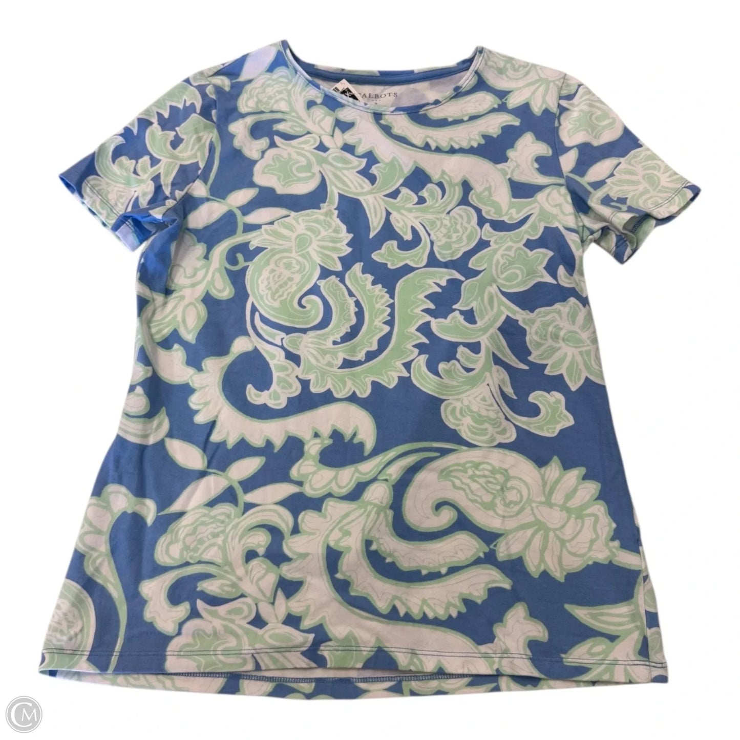 Top Short Sleeve By Talbots In Blue, Size: S