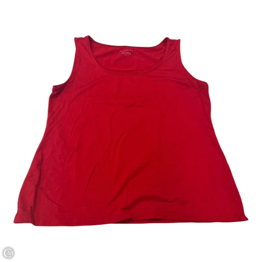 Tank Top By Charter Club In Red, Size: L
