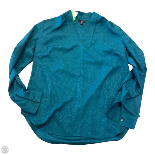 Top Long Sleeve By Ann Taylor In Green, Size: S