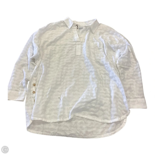 Top Long Sleeve By J. Jill In White, Size: L