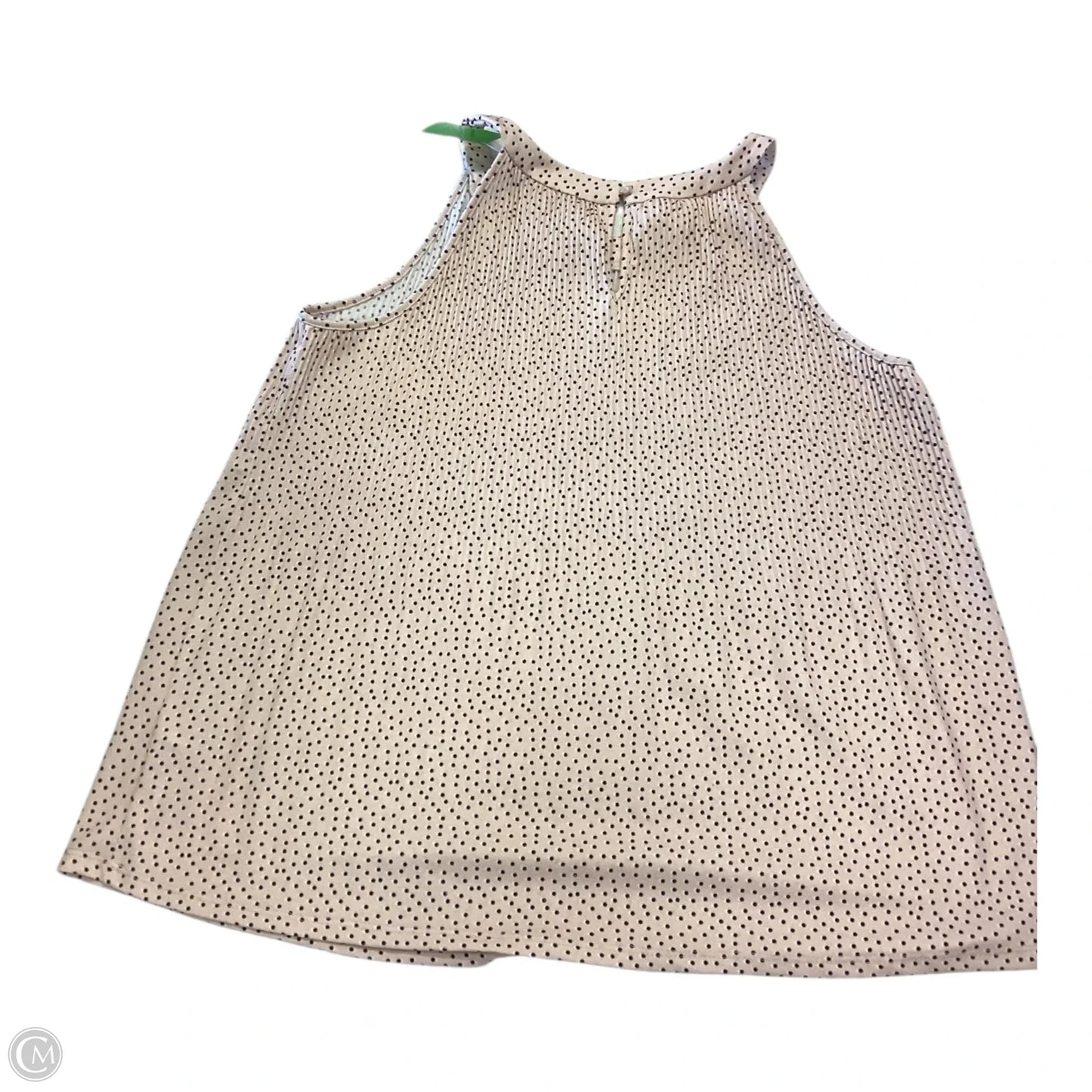 Top Sleeveless By Adrianna Papell In Polkadot Pattern, Size: M