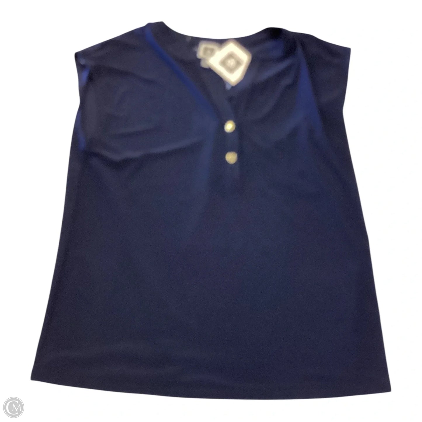 Top Sleeveless By Anne Klein In Navy, Size: M
