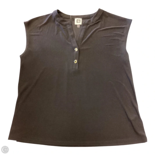 Top Sleeveless By Anne Klein In Black, Size: M