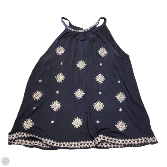 Top Sleeveless By Loft In Navy, Size: M